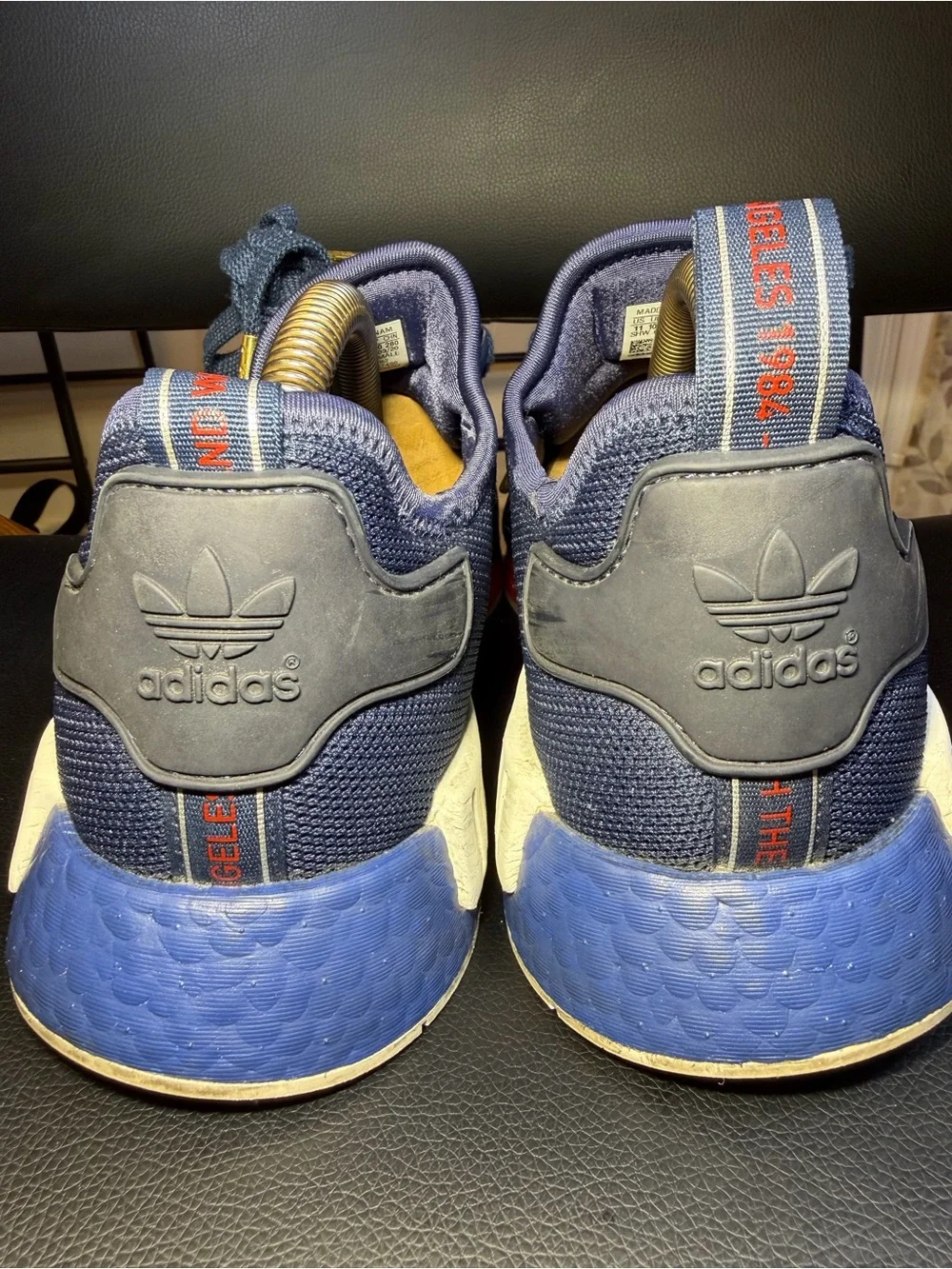 Adidas Mens NMD R1 Navy/Silver/Scarlet Los Angelas FY1162 Sz 11